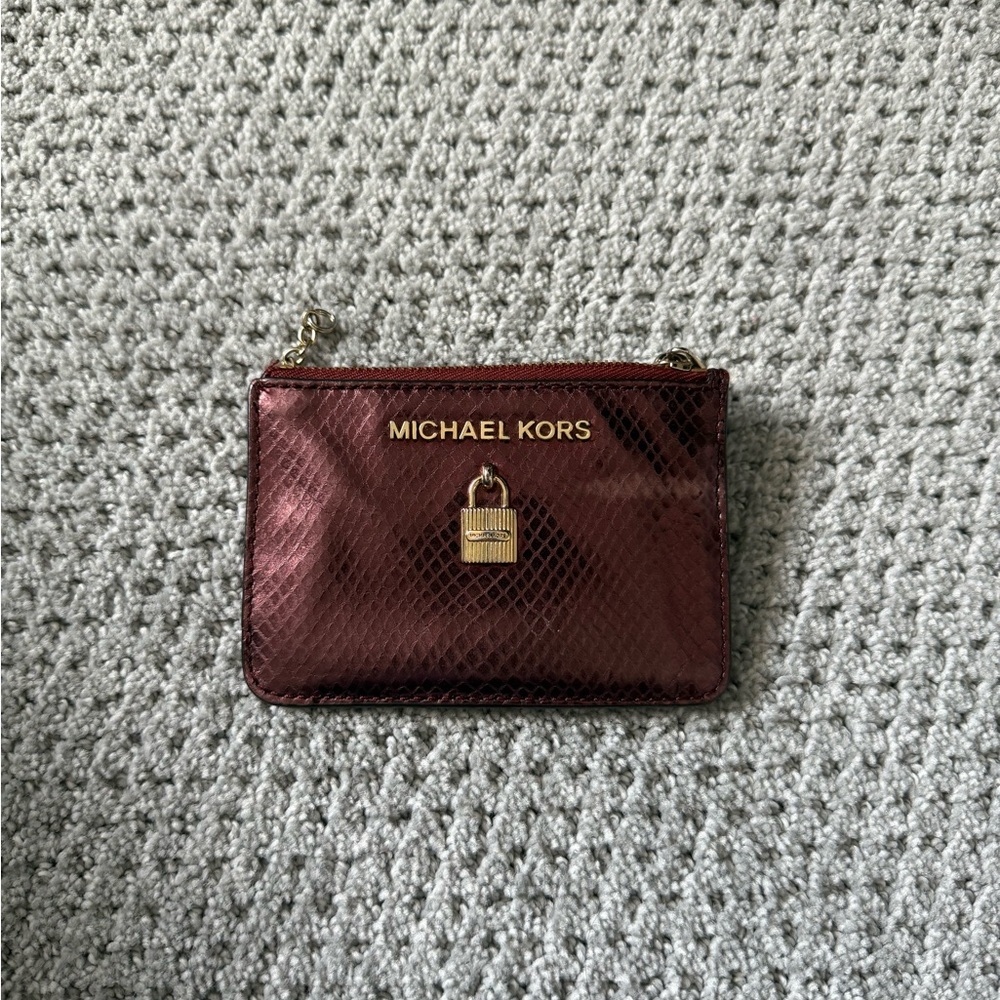 Michael Kors Burgundy Clutch